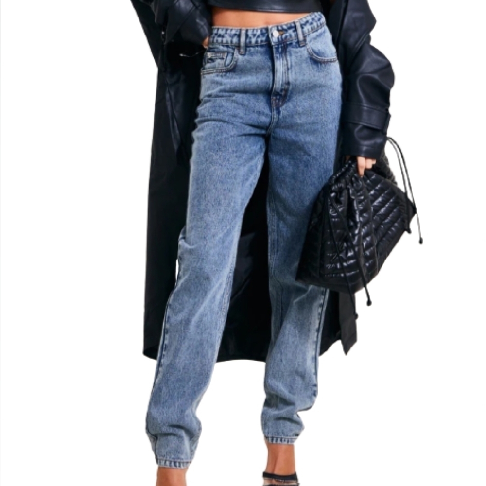 PrettyLittleThing Mom Vintage Wash High Waisted Jeans Size Women's 0